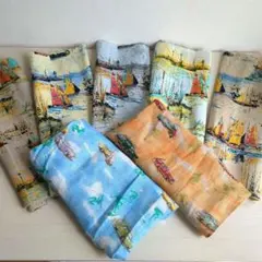 夏　生地 色違い ヴィンテージ風　ハンドメイド　まとめて　7枚セット