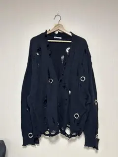 リメイク　ダメージ加工 ブラックカーディガン XL ZARA