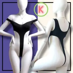 セクシー　コスプレ　レオタード　ハイレグ　RQ オープンクロッチ　ブラック　Kのサムネイル