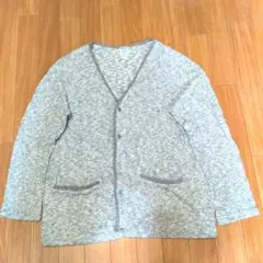 tieasy コットンカーディガン　杢グレー　日本製