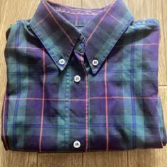 チェック柄 ボタンダウンシャツ 長袖