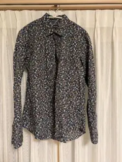 COMME CA ISM 花柄 長袖シャツ Sサイズ