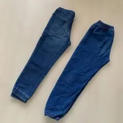 キッズ デニムパンツ ジョガーパンツ 2本セット