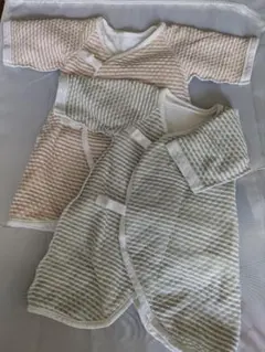 コンビ肌着　新生児　50 60 ストライプ柄 4点セット