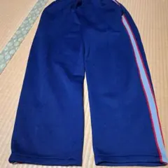 ネイビー ワイドパンツ サイドストライプ　Lサイズ