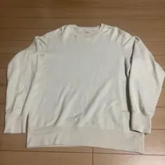 UNIQLO クルーネック スウェット ホワイトベージュLサイズのサムネイル