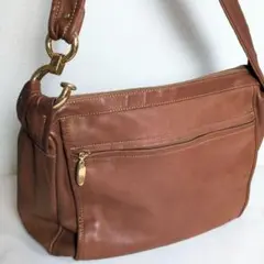 J.PRESS ジェイプレス 本革 レザー ミニショルダーバッグ 茶(ブラウン 
