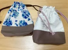 小物入れ　花柄コップ袋　セット