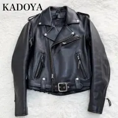 KADOYA S(小さめМ)　ダブル　ライダースジャケット　革ジャン　アメリカン