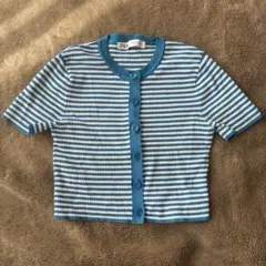 【 当日発送可能 】ZARA ショート丈 半袖カーディガン