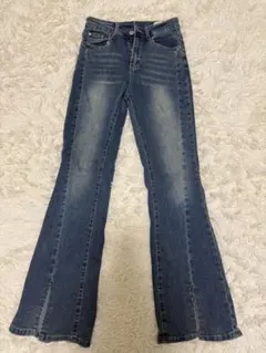 Dazy ブーツカットデニム M ダークブルー