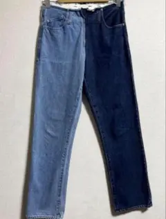 Name. ネーム　BICOLOR DENIM PANTS 切り替えデニム