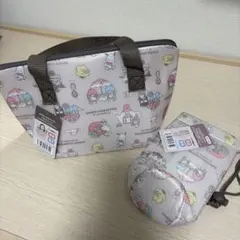 【新品未使用】サンリオ サンリオキャラクターズ アルミランチバッグ＆ボトルナップ