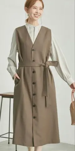 2WAY/ジレジャンパースカート （ダークブラウン（20））