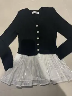 ペプラムニットカーディガン