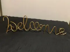 ウェルカムスペース　文字インテリア　ゴールド