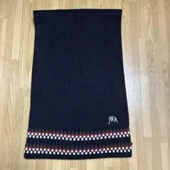 JWA ダークネイビー ニットマフラー メンズ