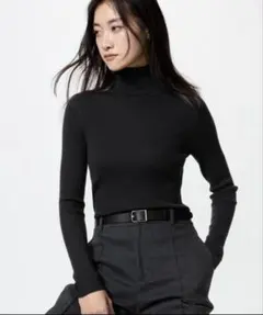 一度着用 ユニクロ メリノリブタートルネックセーター　XLサイズ