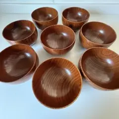 【未使用品】天然木　木製漆器　汁椀　8個セット
