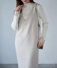 tocco closet  パール付き後ろりぼんジャンパースカート
