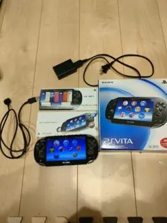 SONY PS Vita PHC1100本体 + 付属品+ソフト二本付き