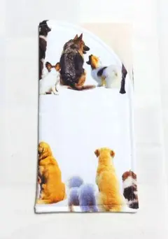 メガネケース　わんちゃん柄　ホワイト系　白色　ハンドメイド