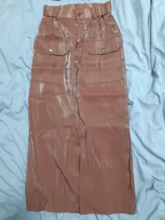 光沢 シャイニー　キラキラ　ロング スカート　JEANASIS　ジーナシス