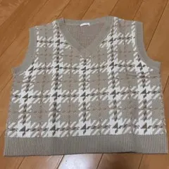 C.O.L.Z.A チェック柄ニットベスト