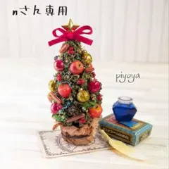 【Nさん専用】赤いナチュラルクリスマスツリー ハンドメイド ミニチュア