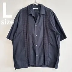 ナノユニバース　メンズ　2023SS レース切替　半袖　シャツ　コットン　Lのサムネイル