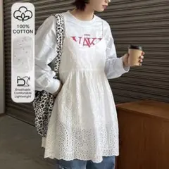 レイヤードキャミチュニックホワイト Sサイズ