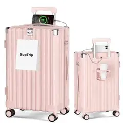 スーツケース Mサイズ 多機能 キャリーケース 大型 超軽量 キャリーバッグ