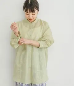 URBAN RESEARCHアーバンリサーチ　シアーバンドカラーシャツのサムネイル