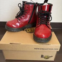 美品　Dr. Martens 赤 パテントレザー ブーツ