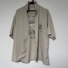 一点物 リメイクシャツ ギンガムチェック × ポロシャツ 切替 オーバーサイズ 一点物】リメイクシャツ ギンガムチェック × ポロシャツ 切替 オーバー