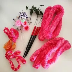 七五三　髪飾りセット　正絹ちんころ　かのこ　かんざし　和小物