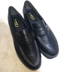 Orico ブラック厚底コイン ローファー 合成皮革 M 23cmのサムネイル
