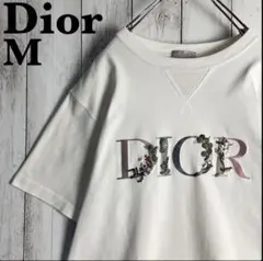 人気デザイン6233】 ディオール M Dior フローラル刺繍Tシャツ 白色