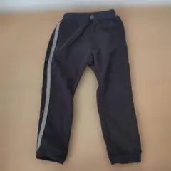 110サイズ ストライプ付き長ズボン　裏起毛