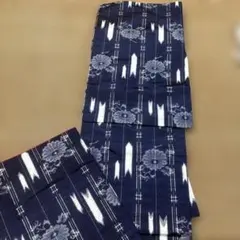 琉球(宮古？)上布 着物 紺色 幾何学模様 夏物単衣 要悉皆 - メルカリ