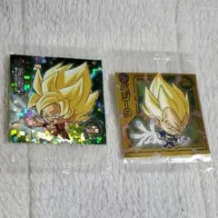 スーパードラゴンボールウエハース　孫悟空&ベジータ　2枚セット