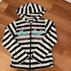 ワンコイン　ストライプ柄フード付きパーカー　150 女の子