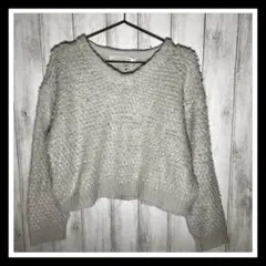 【美品】RAY CASSIN FAVORI　ニット　グレー　Fサイズ　古着のサムネイル