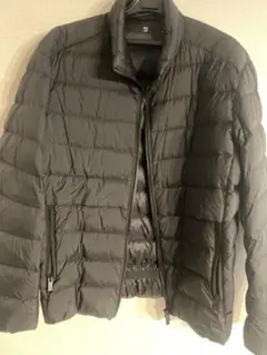 シンプル 黒 キルティング ダウンジャケット