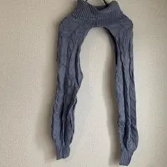 SHEIN グレー ケーブルニット アームウォーマー　【L】