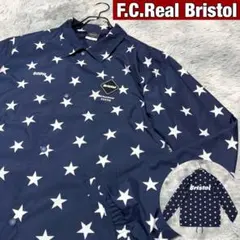 F.C.Real Bristol コーチジャケット ビッグ刺繍ロゴ スター 総柄