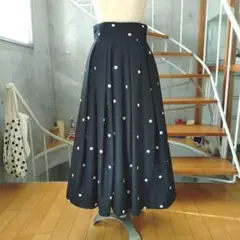 【SNIDEL】ドット柄タックスカート