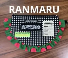 ハンドメイドポーチ⭐︎フリルポーチ　ワッペン⭐︎⭐︎#RANMARU