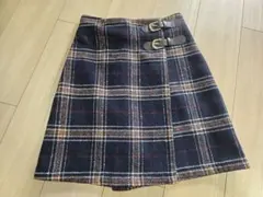 最安値✨INGNI チェック柄 ミニスカート ベルトデザイン
