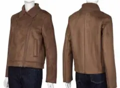 gu ムートンタッチバイカーブルゾンS